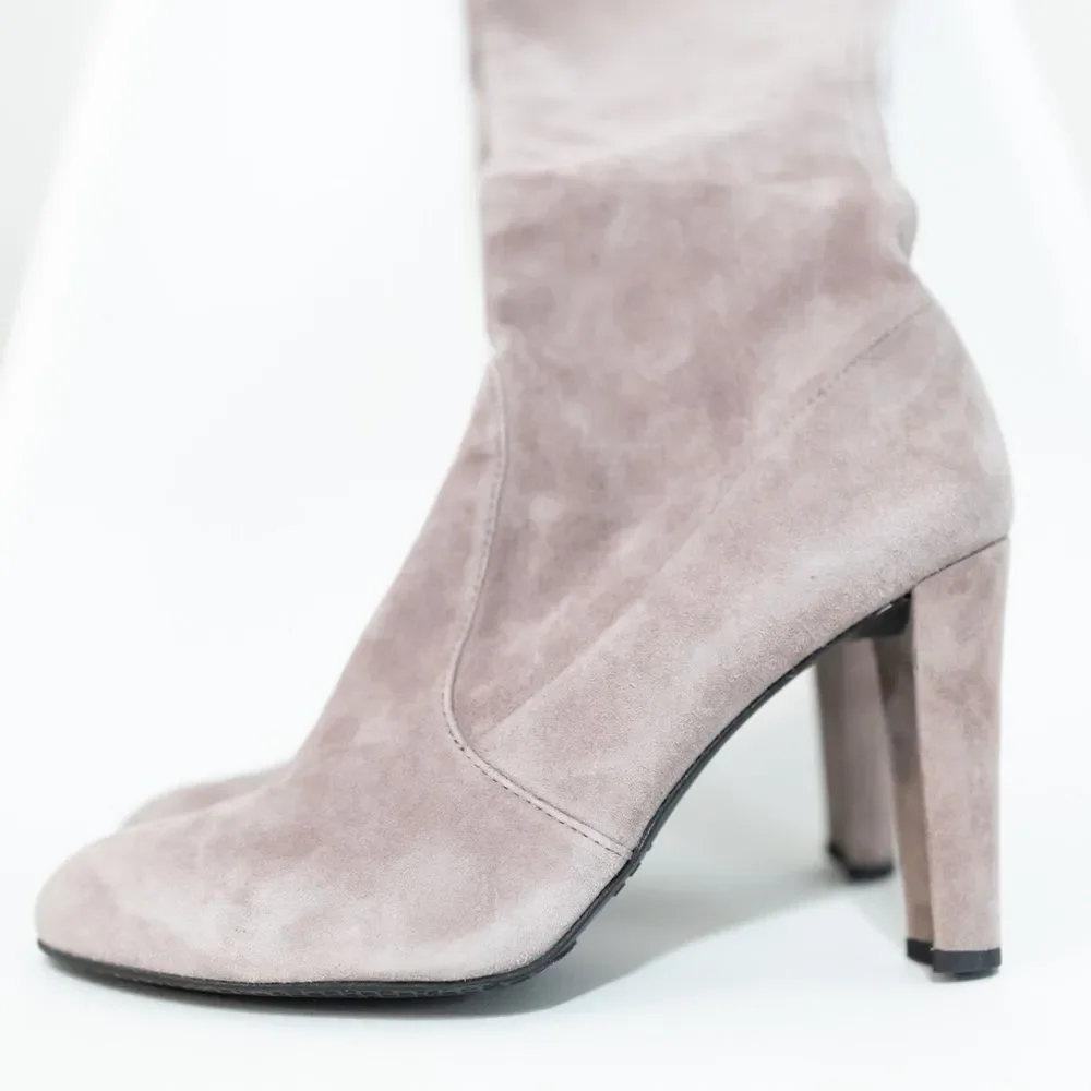 Stuart Weitzman Highland Over The Knee Boots Taupe ASO Olivia Palermo Size 9.5